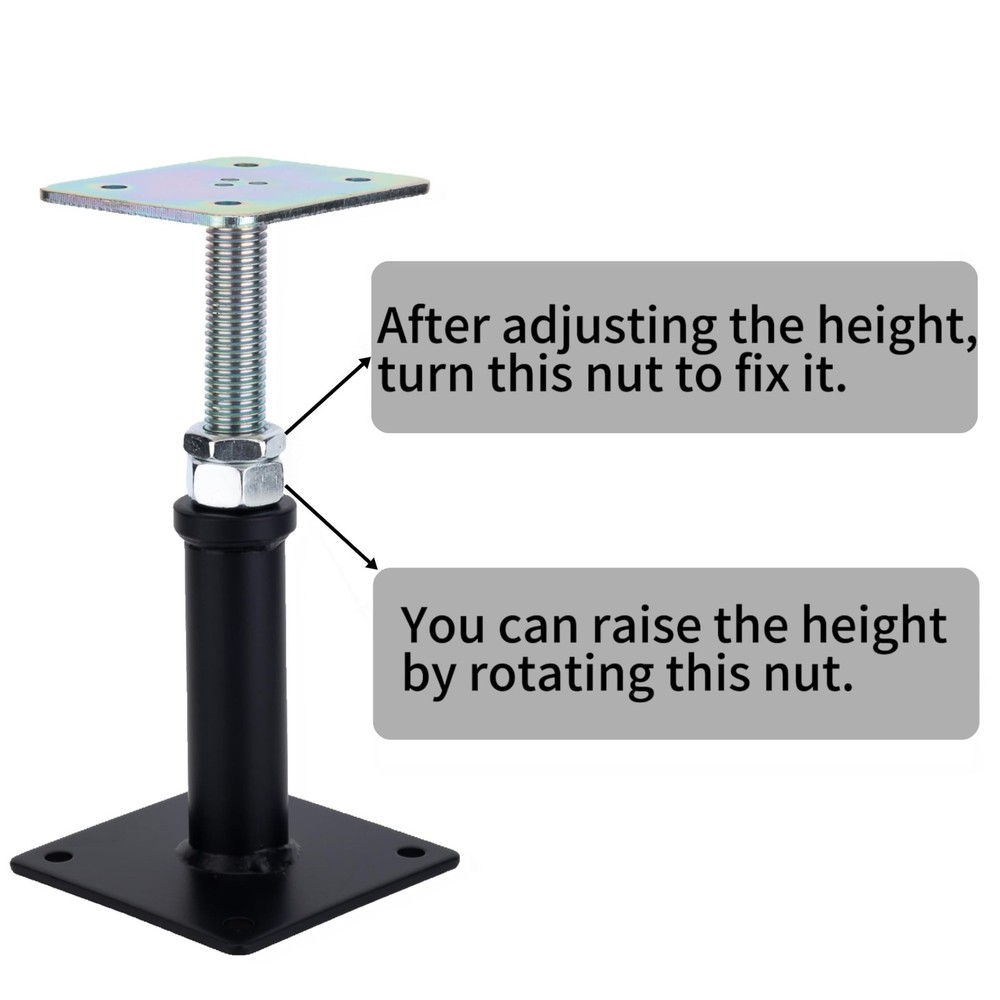 4 Pack Adjustable Floor Jack Post, 6’’-9’’ Height Range, House Floor Jacks Po...