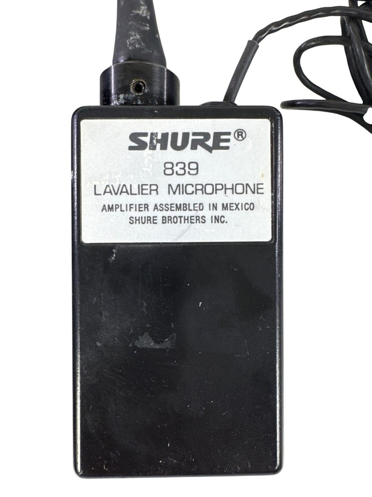 Shure 839 Lavalier Microphone with Leatherette Case
