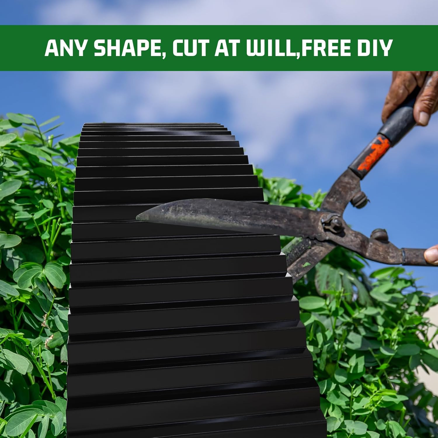 Corrugated Metal Garden Edging,6" x 20' Sturdy Lawn Edging Border,Landscape Edgi