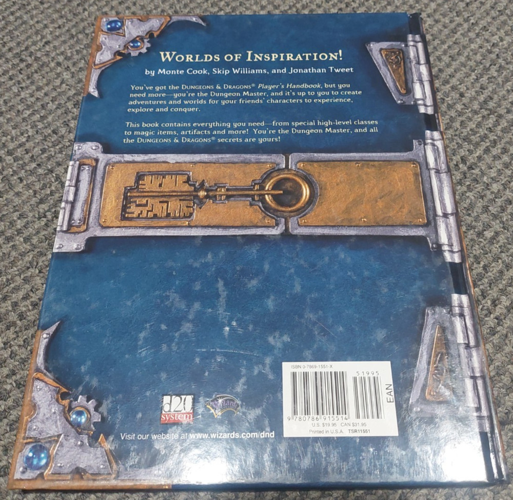 Dungeon Masters Guide Dungeons & Dragons 3rd / D20 WOTC Core Rulebook II - Nice!