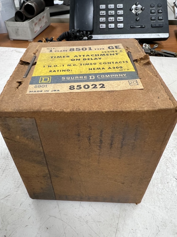👀 NEW SQUARE D CLASS 8501 TYPE GE TIMER ATTACHMENT ON DELAY SERIES C 85022
