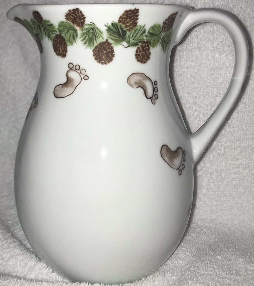 Signed Hand Painted Honey Bear Pitcher