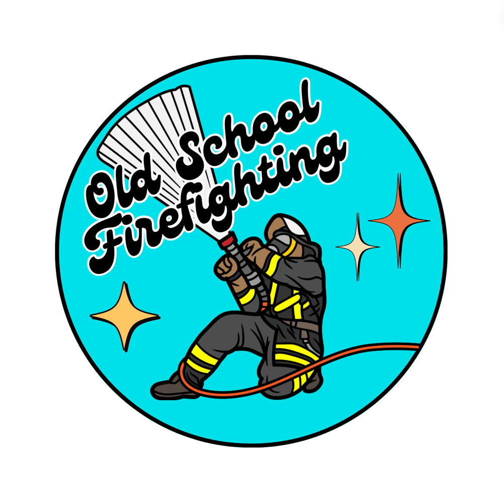 3" Old School Firefighting sticker
