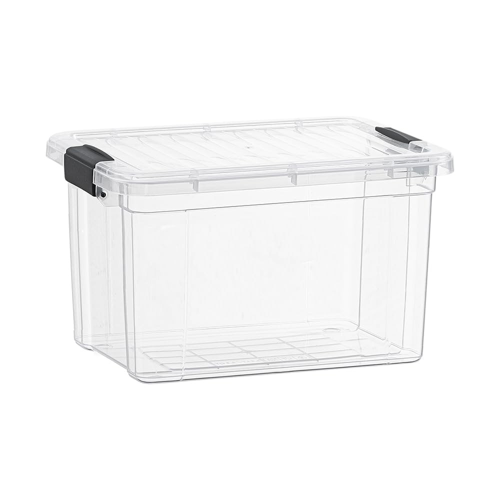 Superio 14.25 Quart Clear Stackable Storage Bin Durable Organizing Container
