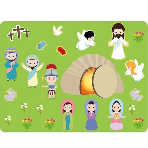 Make an Easter He Lives Sticker Scenes Religious Easter Craft Kit DIY