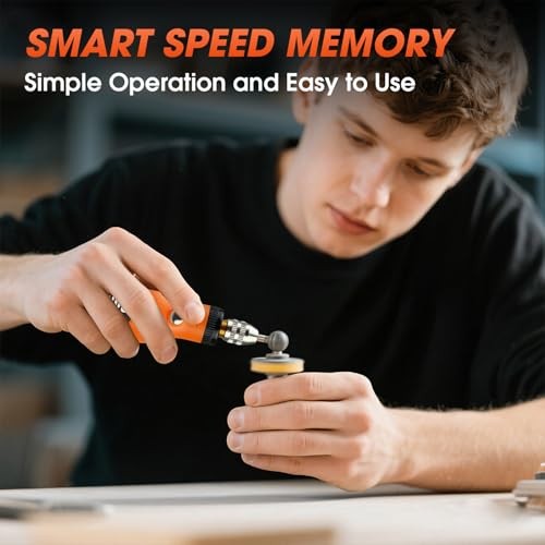 Mini Cordless Rotary Tool Kit with Case & 78 Pcs | 5-Speed Variable Orange