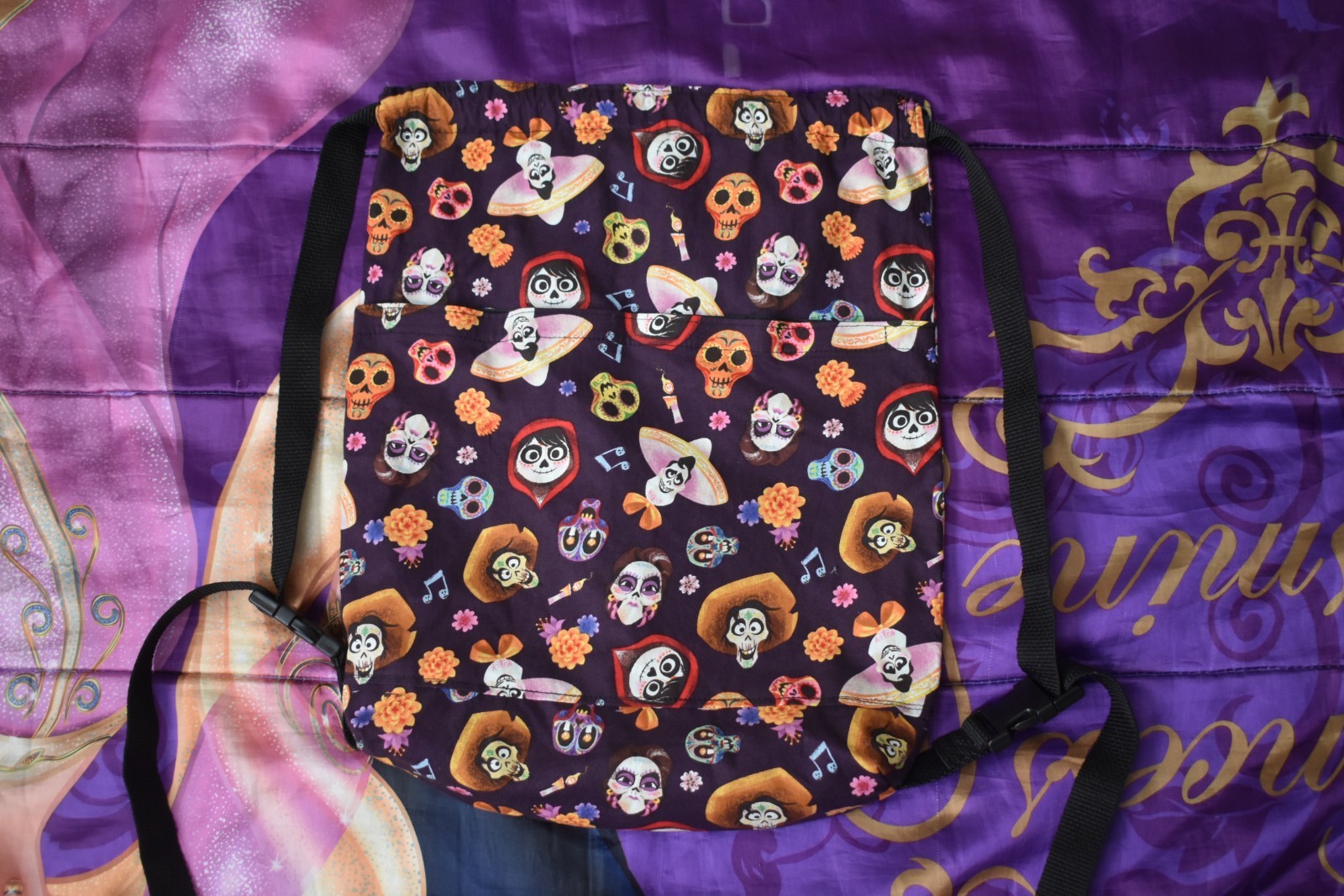 Disney Coco Miguel Hector Ernesto de la Cruz Imelda Drawstring bag tote Backpack