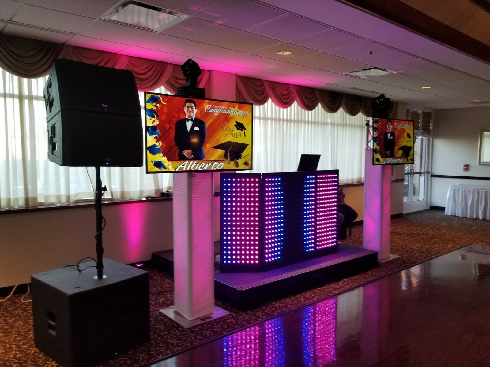 LED Pixel DJ Booth/ Facade Panels, 4 Detachable Interactive Panels