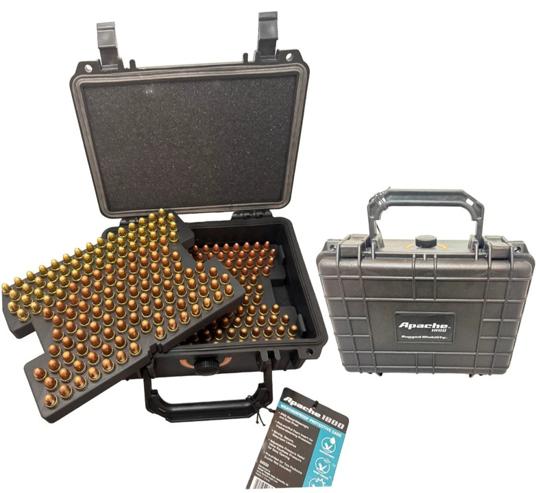 9mm Ammo Case CUSTOMIZABLE 300 Round Case Lockable WeatherProof Personalize
