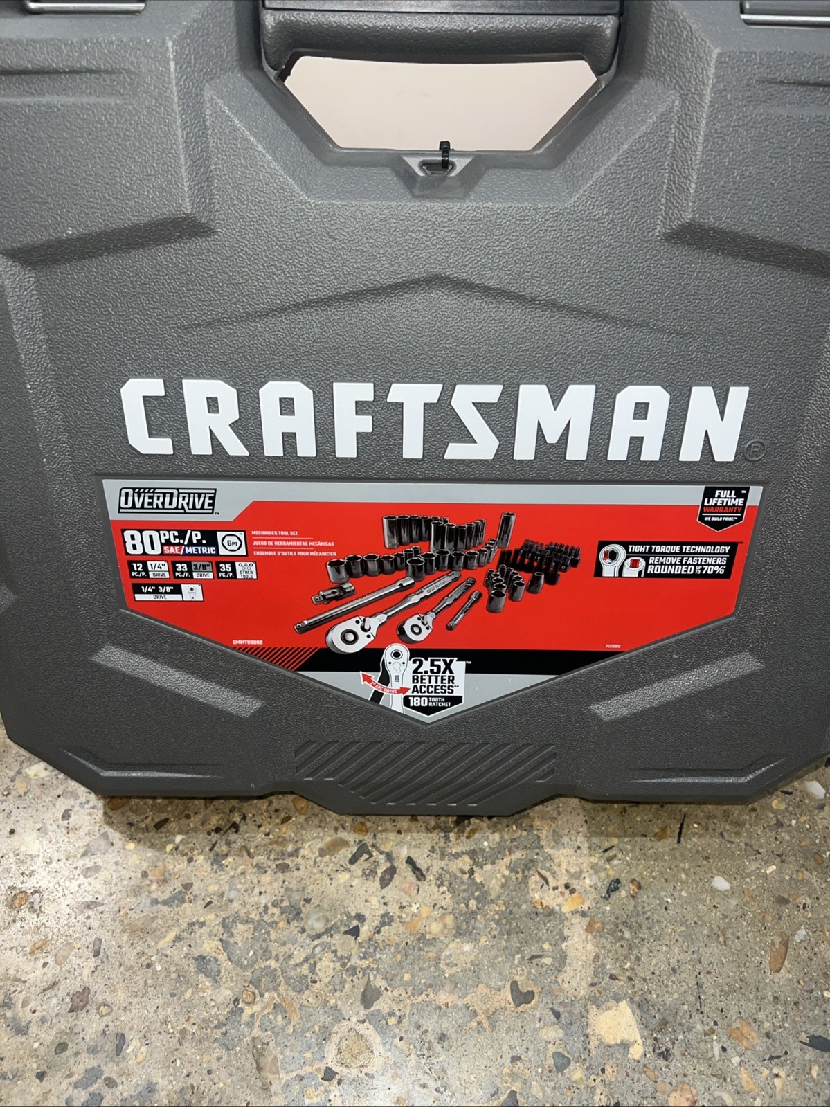 Craftsman CMMT99080 OVERDRIVE 80 Piece Standard SAE & Metric Mechanics Tool Set