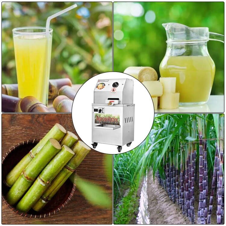 Electric Sugarcane Juicer Machine Stainless Steel Extractor Squeezer Automatic