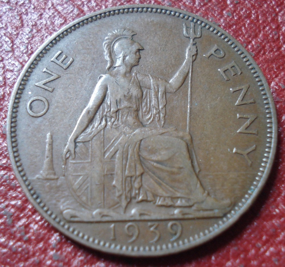 1939 BRITISH PENNY IN FINE-VF CONDITION