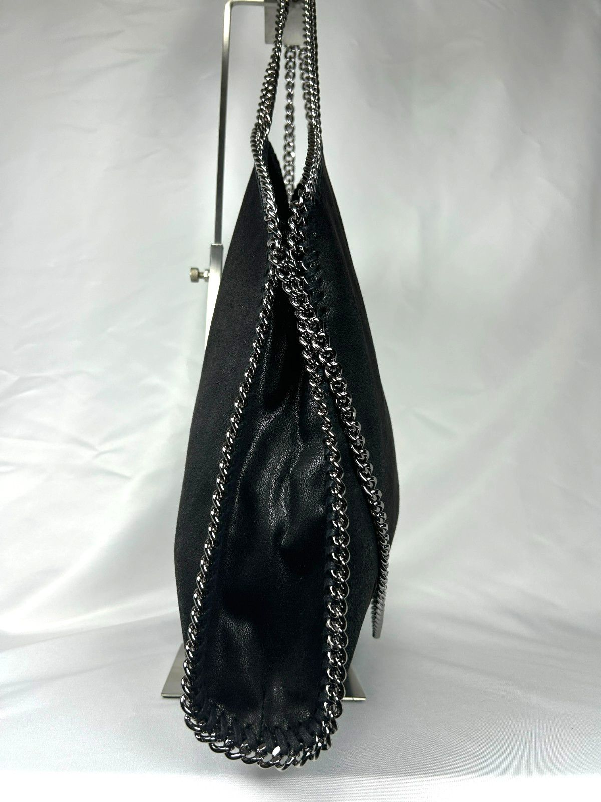 Stella McCartney Falabella Fold-Over Tote Shoulder Bag Black beautiful UK 122610