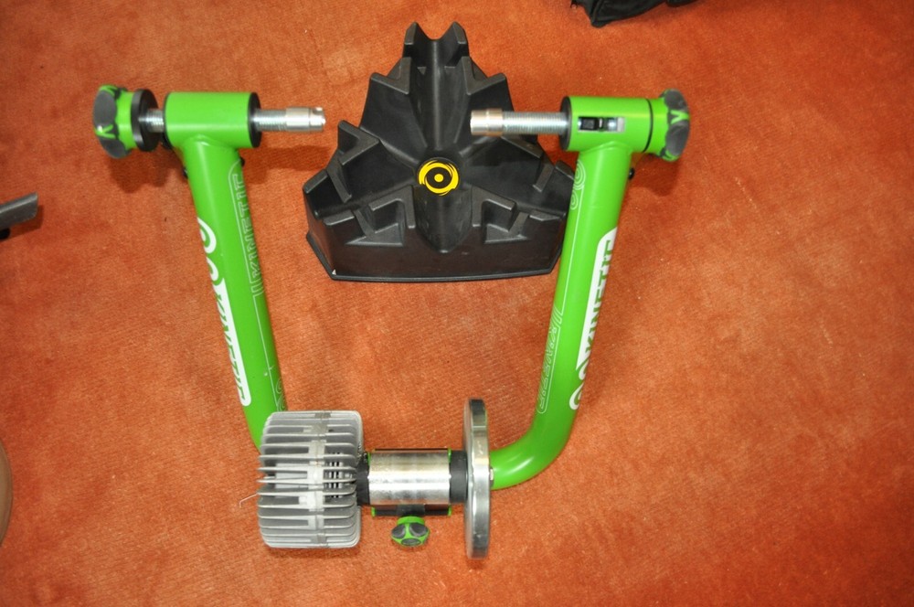 Kinetic T-699C Road Machine Indoor Fluid Bicycle Trainer + CYCLEOPS Riser