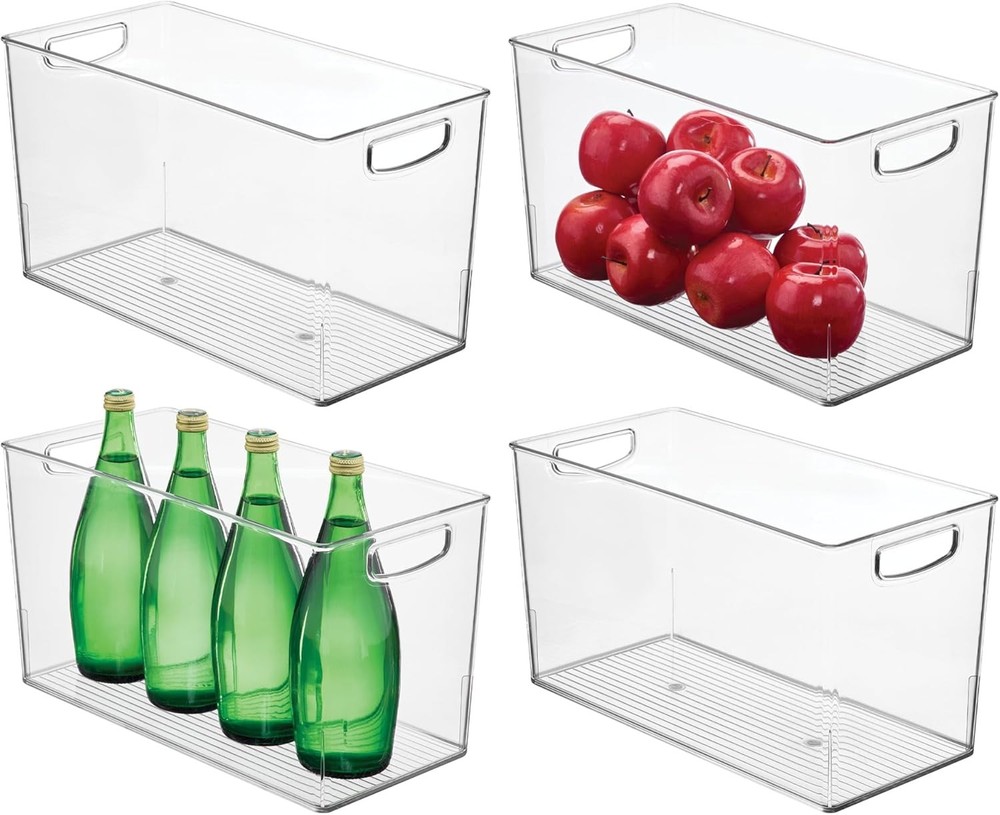 iDesign Recycled Plastic Pantry Storage Bin Linus Collection Clear