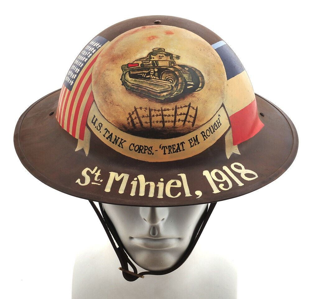 US M1917 Brodie Helmet Doughboy Helmet Custom Painted Tank Corps 1918