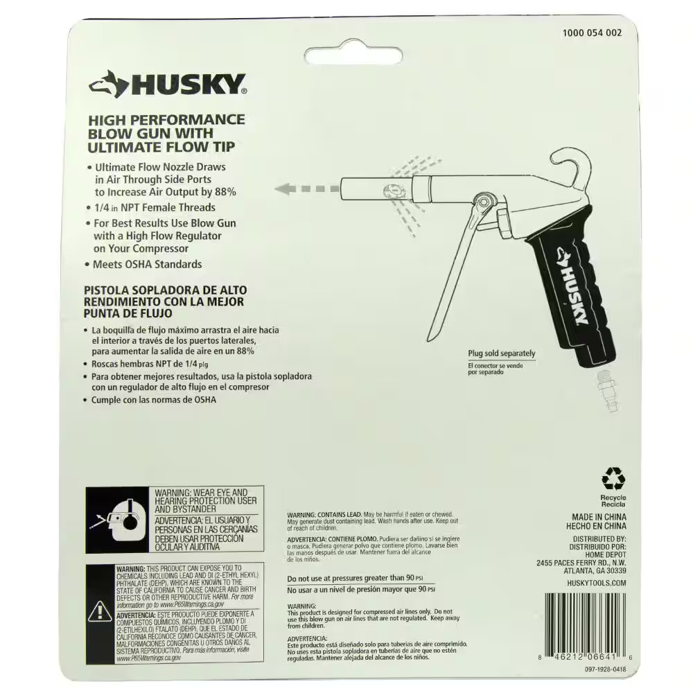 High Performance Blow Gun with Ultimate Flow Tip