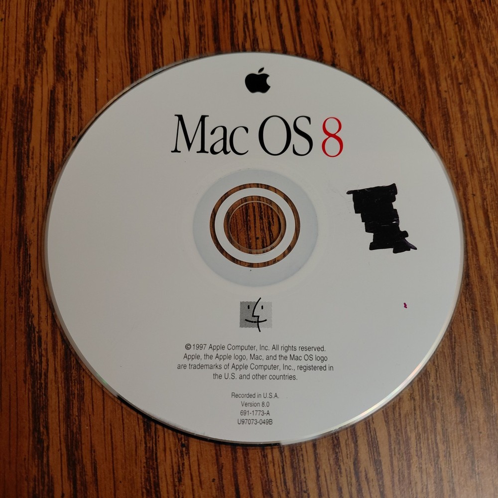Apple Mac OS 8 Install CD Version 8.0 1997 CD ROM Disc ONLY 691-1773-A