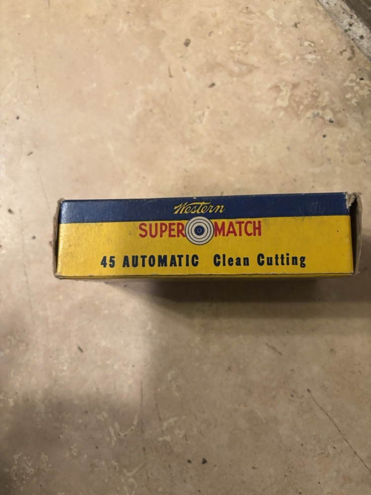 Vintage Super Match 45 Automatic Ammo Box Empty, Great Shape