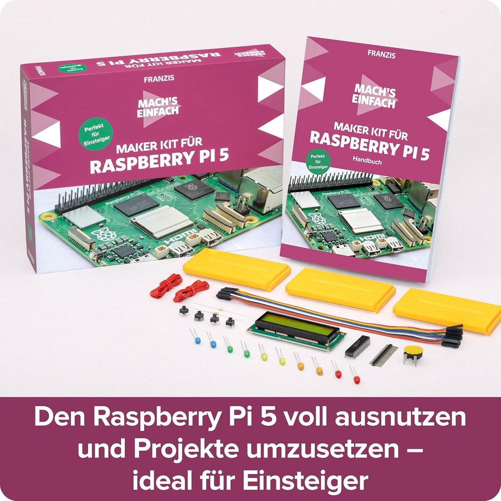 Franzis 67219 Make it easy Raspberry Pi 5 for beginners incl. all components
