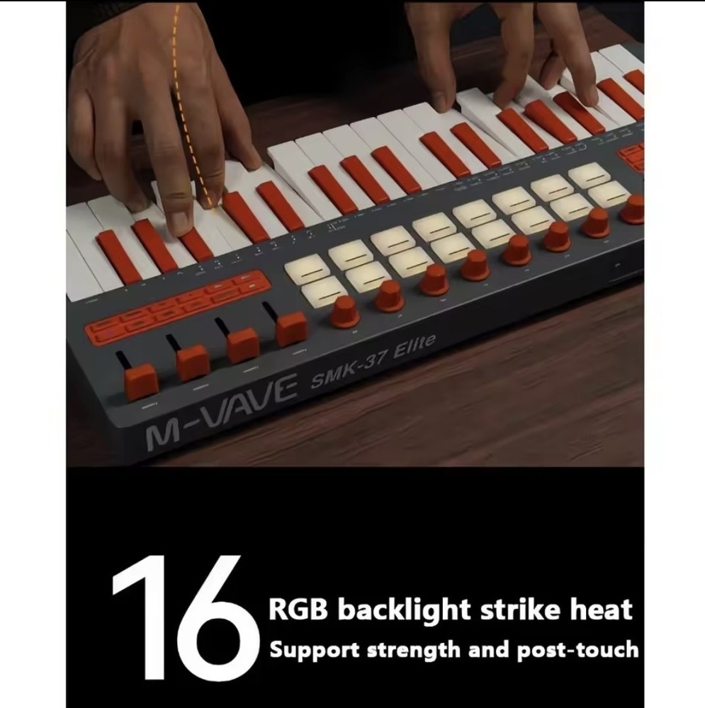 M-VAVE SMK-37 ELITE Wireless MIDI Keyboard Controller, PC, Mac, iOS, Android