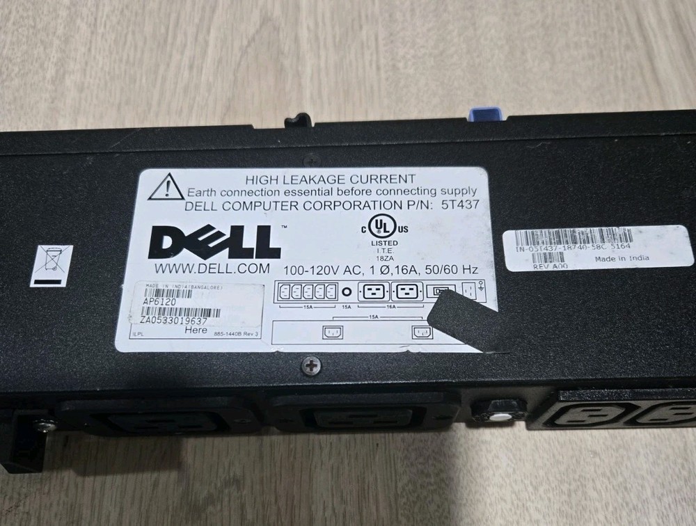 Dell 5T437 AP6120 Power Distribution Unit PDU