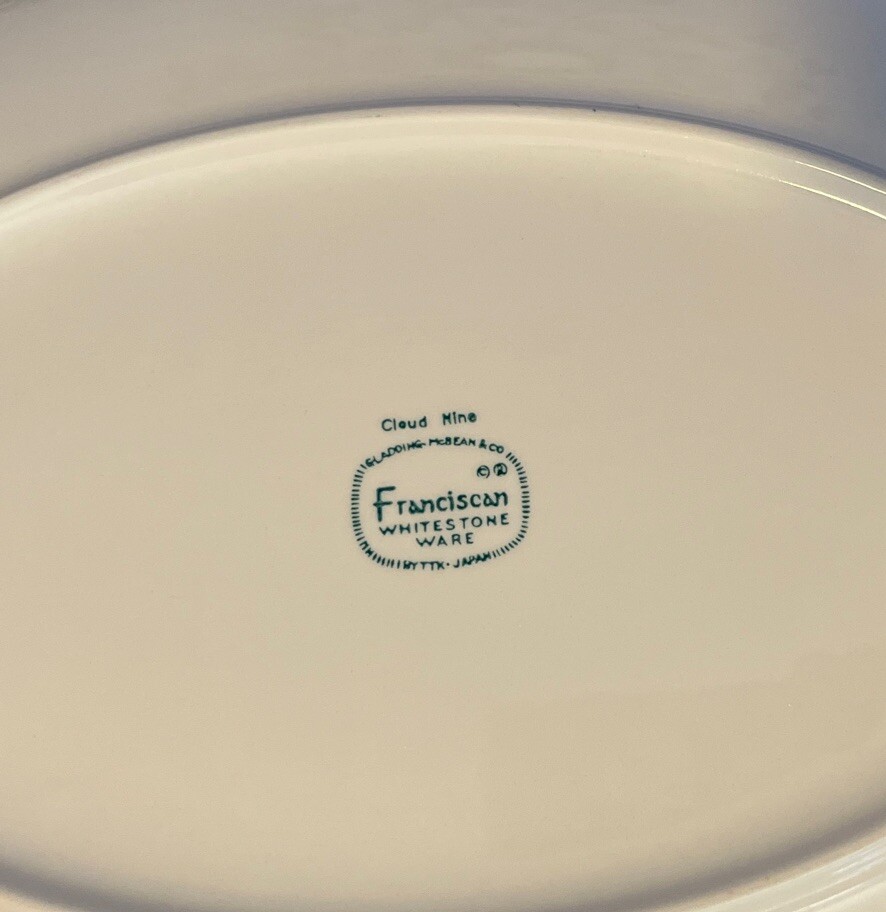 Franciscan Whitestone Cloud Nine Serving Platter, 13" Japan