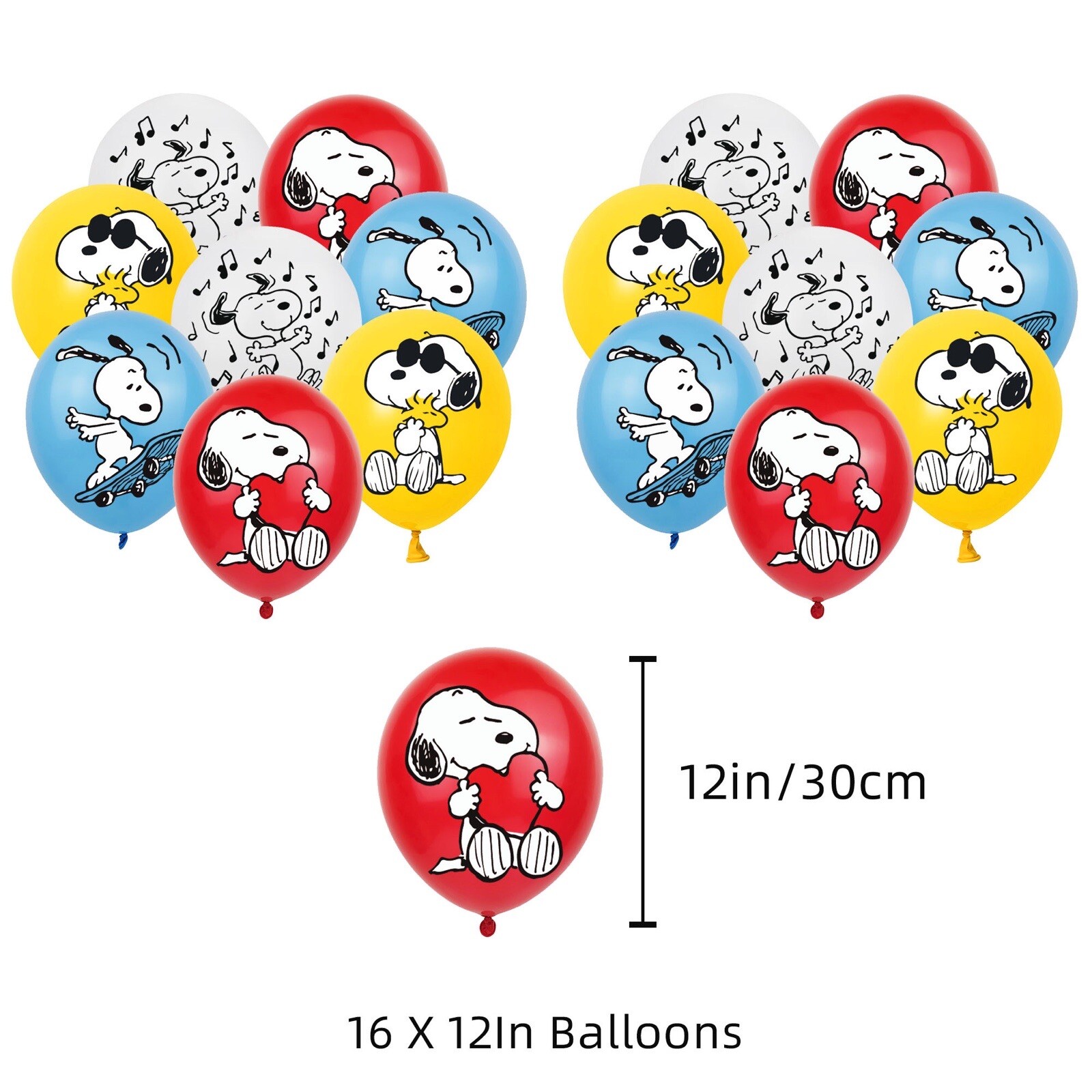 Snoopy Birthday Party Supplies Set with Balloons and Banner