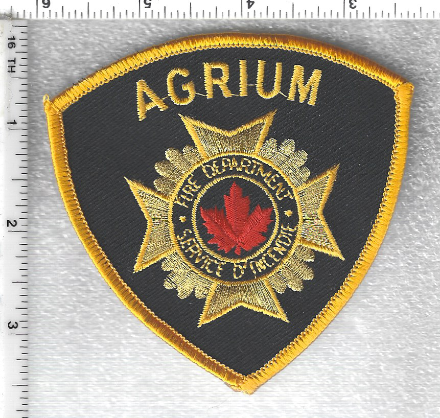 Agrium Fire Dept (Redwater Fertilizer Facility, Alberta, Canada) Shoulder Patch