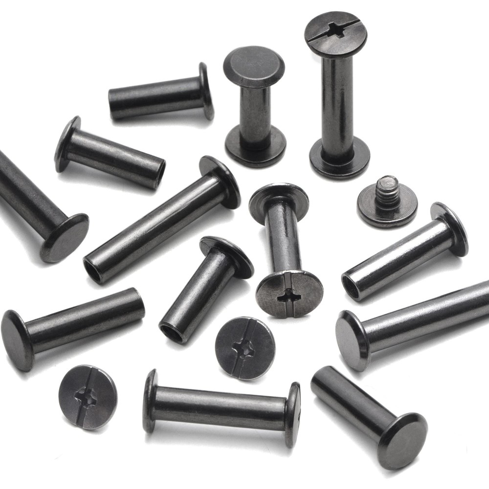 70Sets Chicago Screws Leather Rivets Assorted Screw Rivets Chicago Binding Sc...