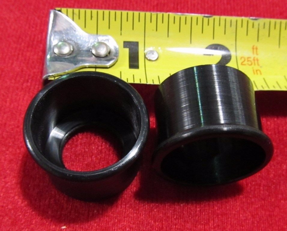 2 ea Spun Aluminum black anodized Finger Guard Push Button or toggle, threaded