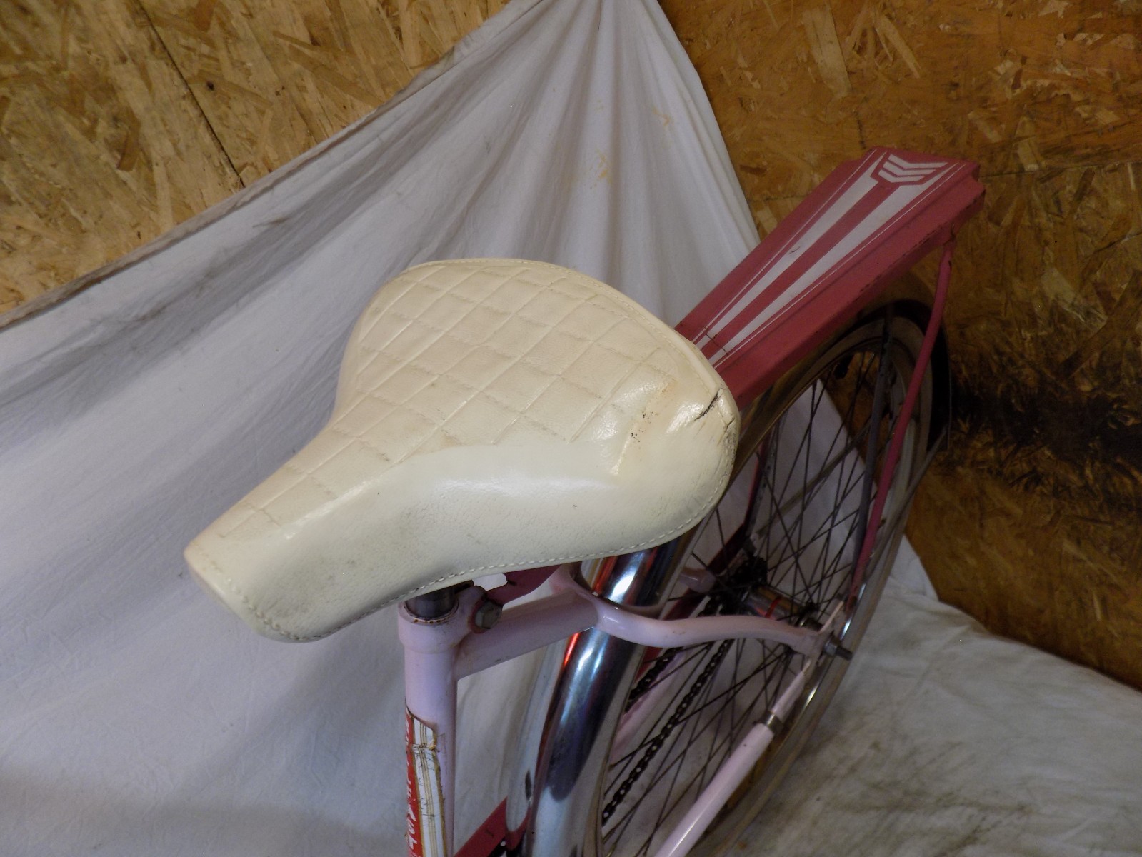1960s ROLLFAST PINK LADIES TANK BIKE JC HIGGINS MURRAY JET RACK VINTAGE CUTE!