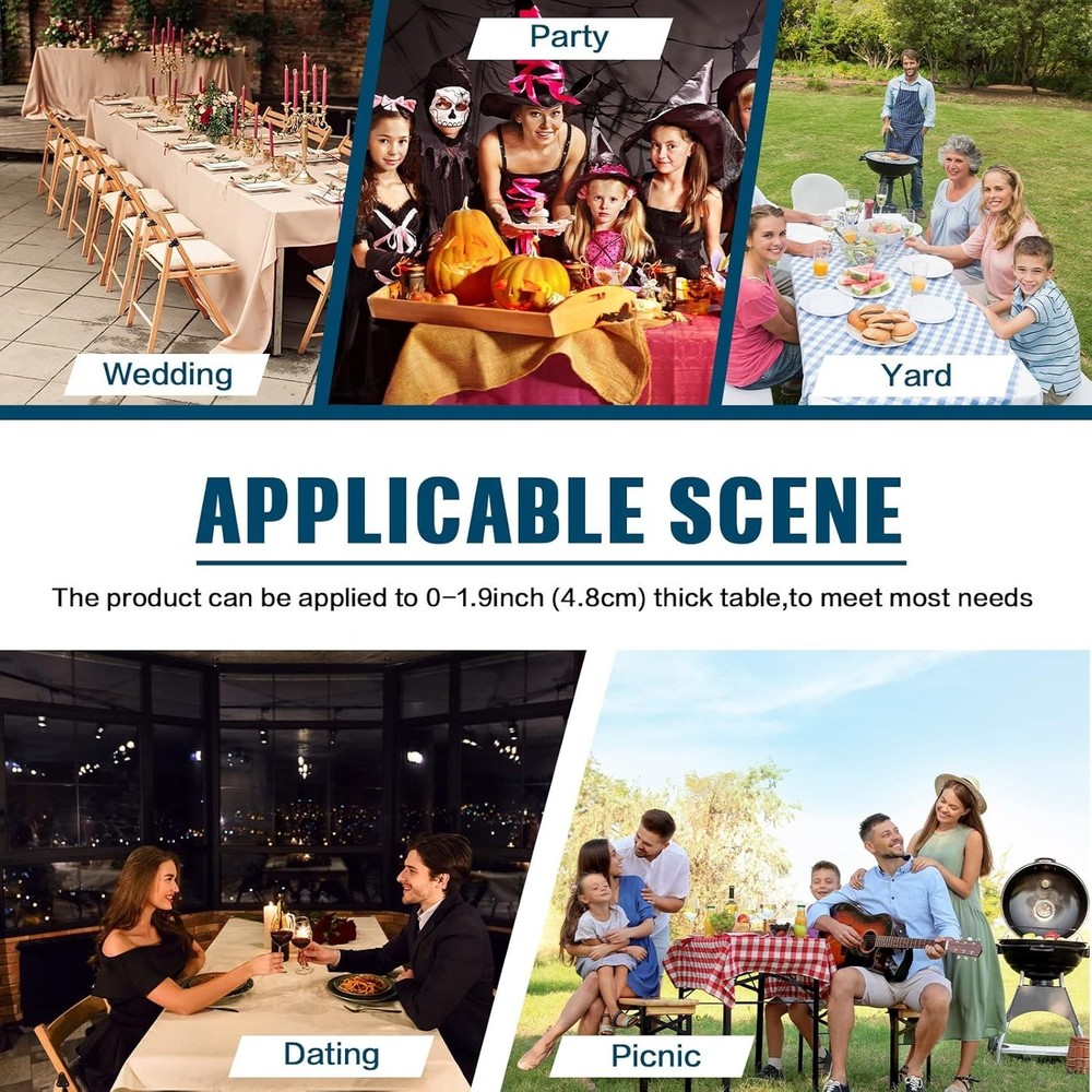 Clear Tablecloth Clips Plastic Table Cloth Clips Spring Loaded Table Cloth 36.