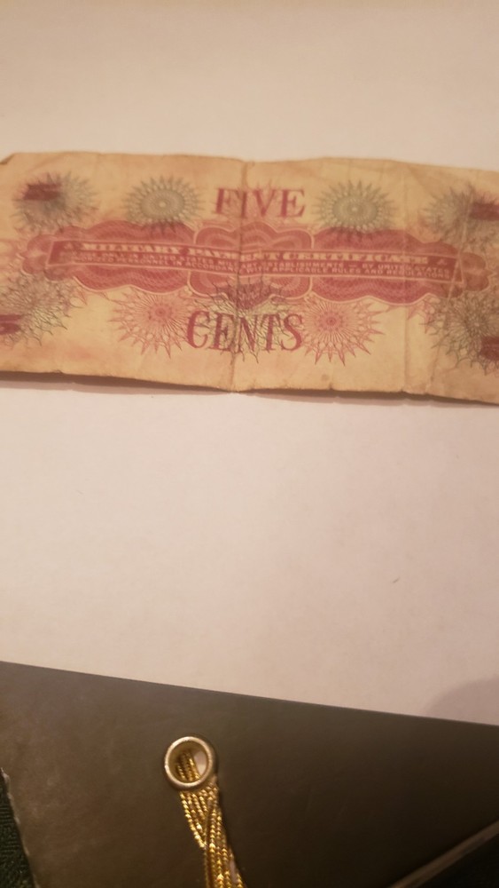 5 Cent Military Payment Certificate