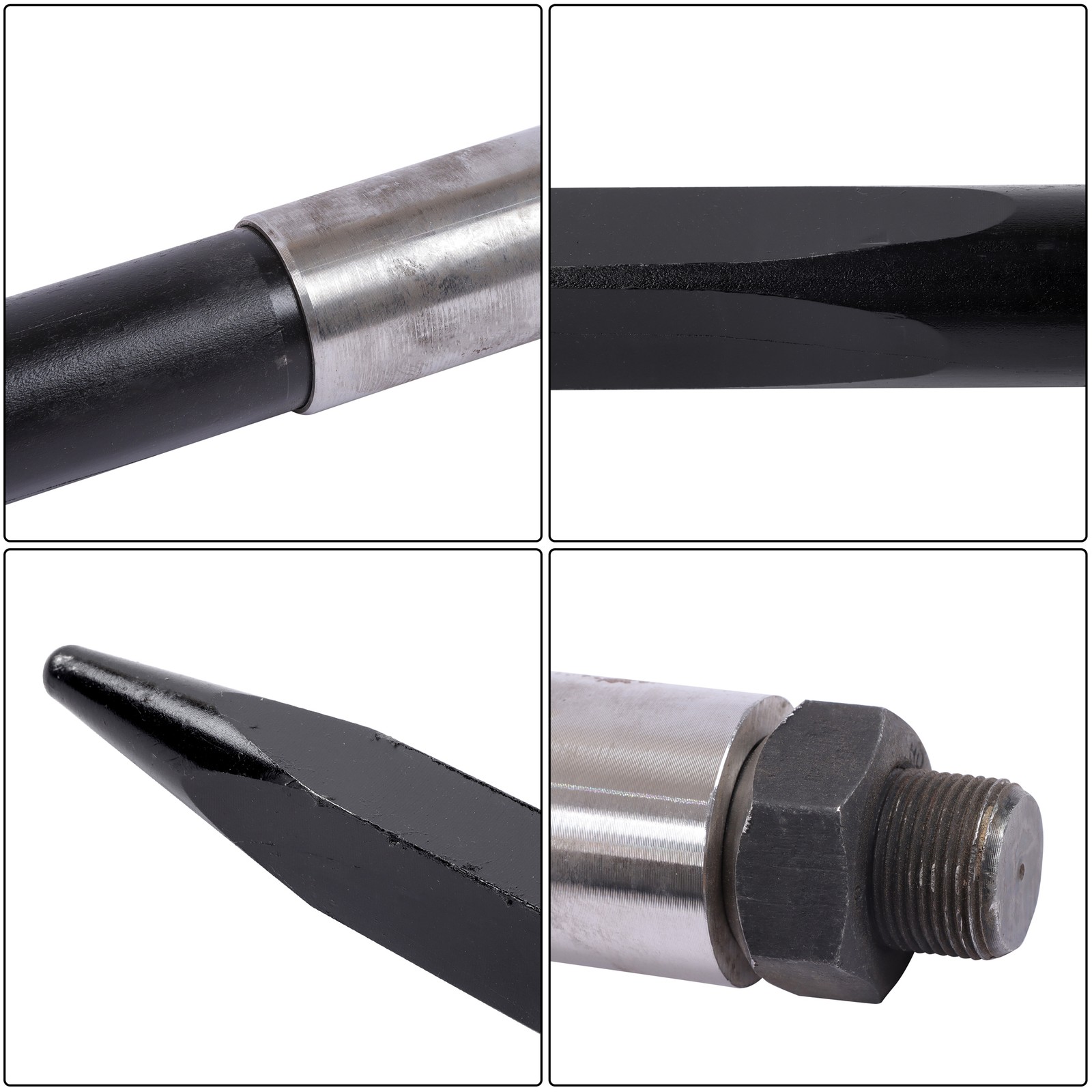 49in Hay Spike Bale Spear Fork for Tractor, Black, 2-Pack