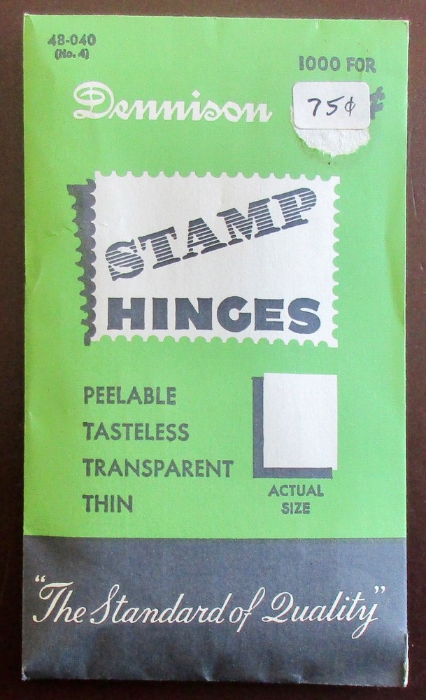 Unopened Package of Dennison Stamp Hinges 48-040