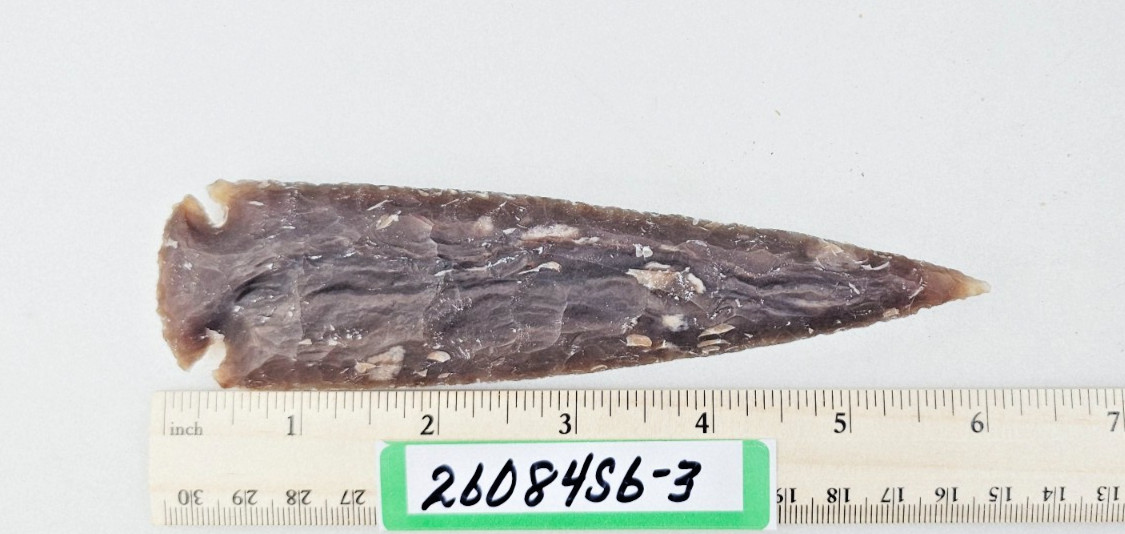 6" Spearhead - Lance Head - Drill Point - Knife - Hand Knapped Agate