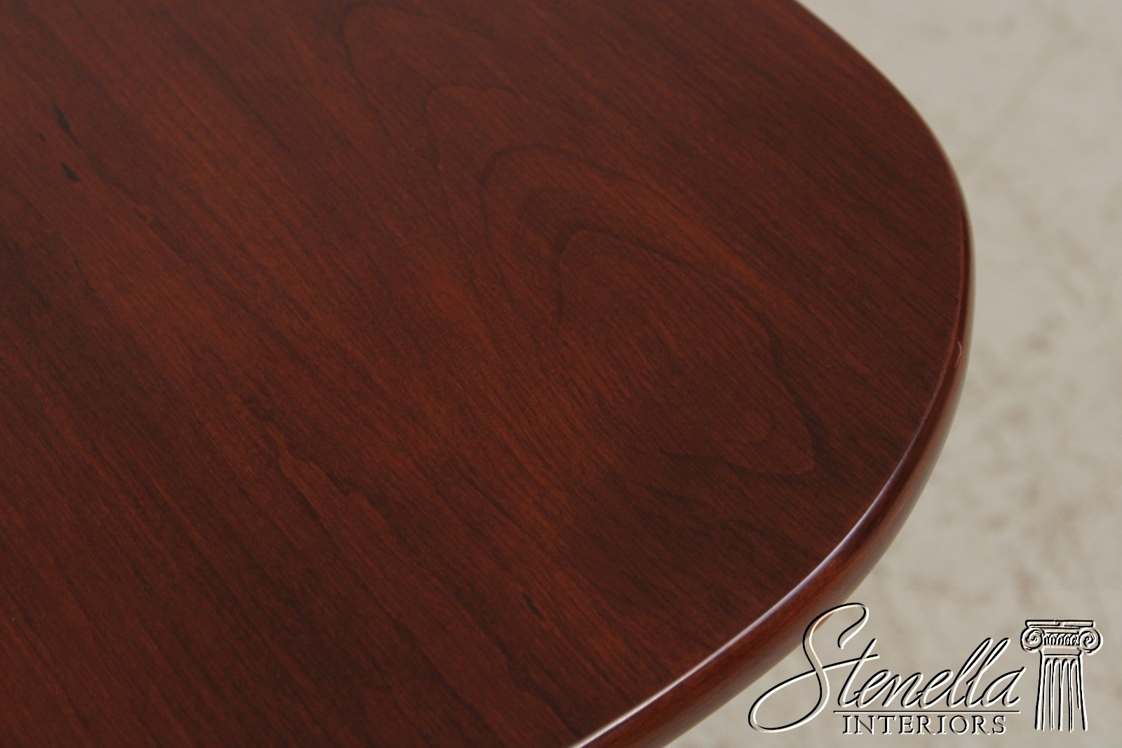 LF72273: HENKEL HARRIS Cherry Queen Anne Style Double Pedestal Dining Table