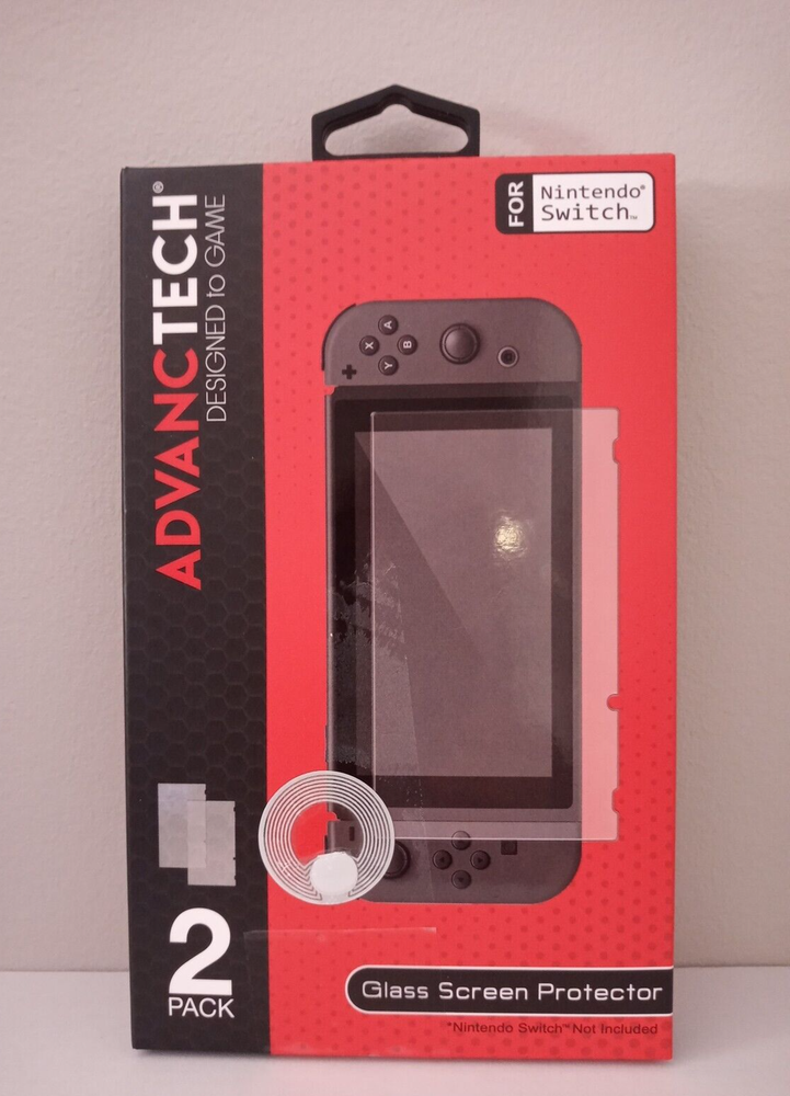 ADVANCTECH Nintendo Switch Glass Screen Protector 2 Pack NIB