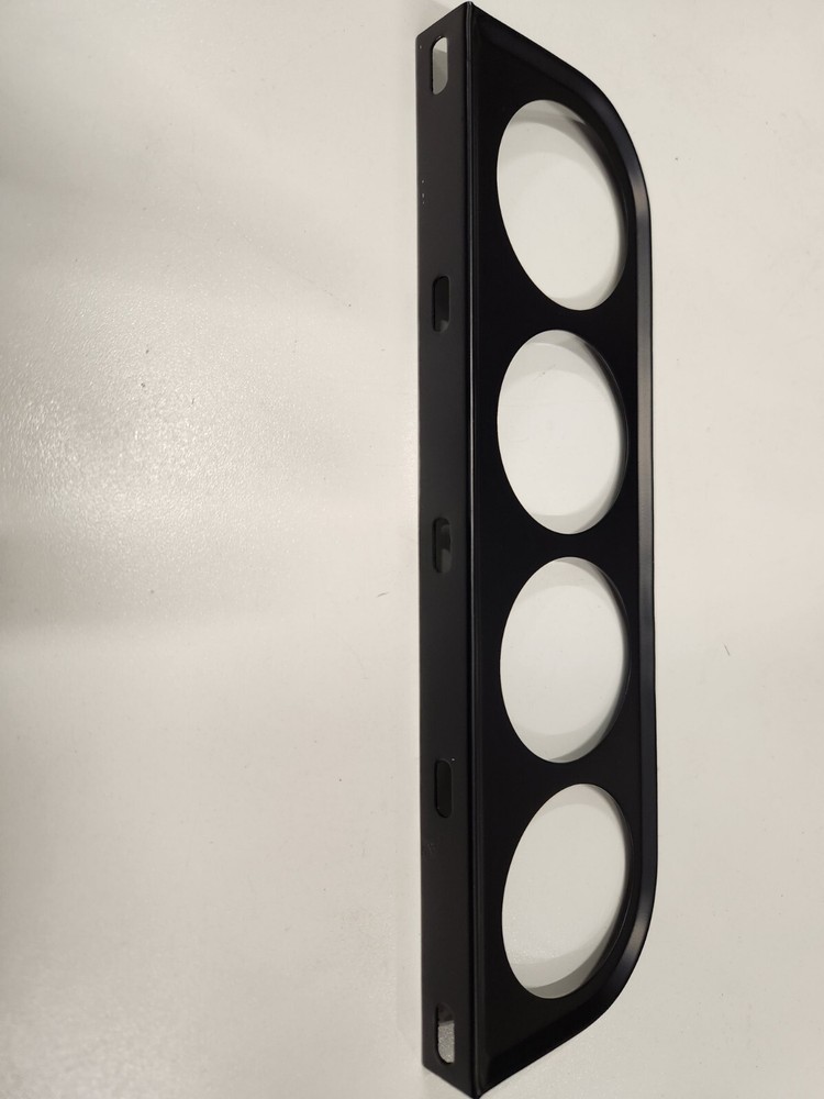 4 Gauge Panel, 2 1/16" Black