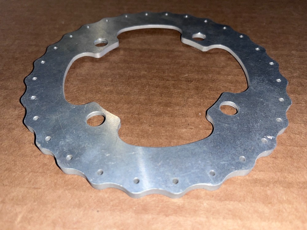 Custom made aluminum bash guard, 104 bcd