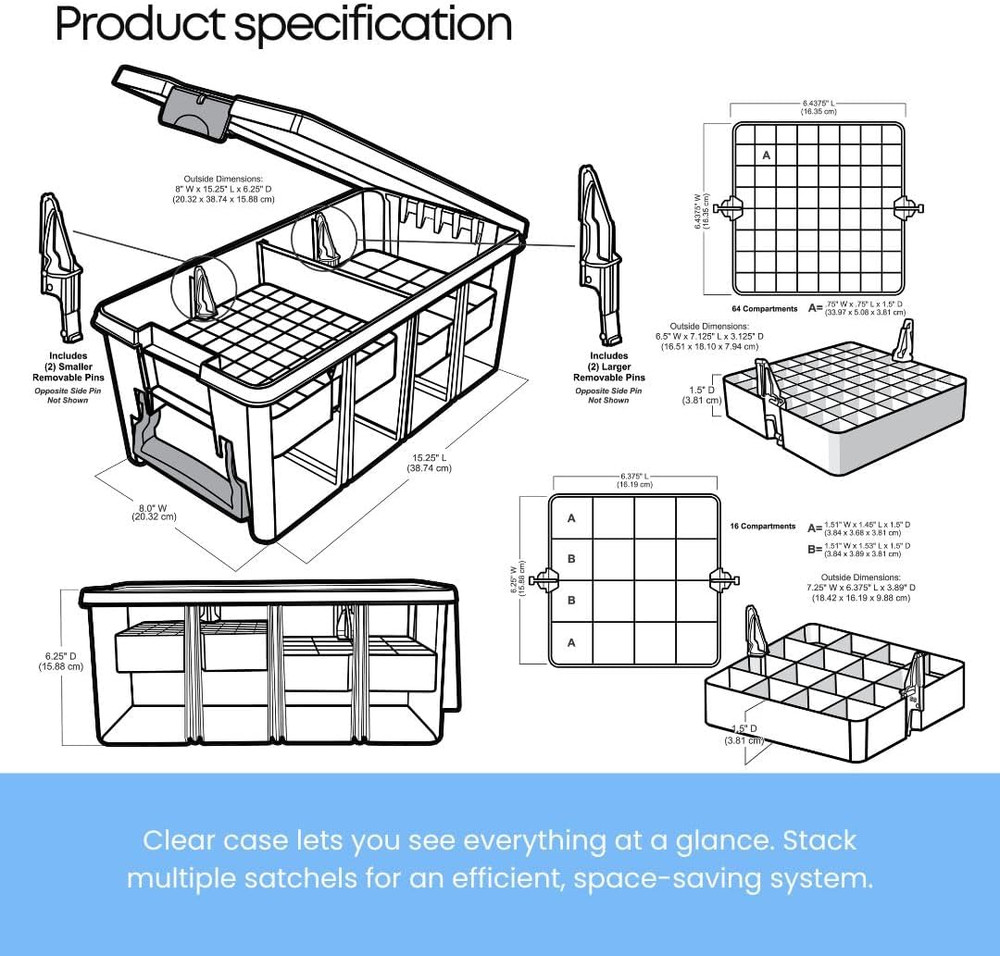 6935AC Semi Satchel with Accessory Trays