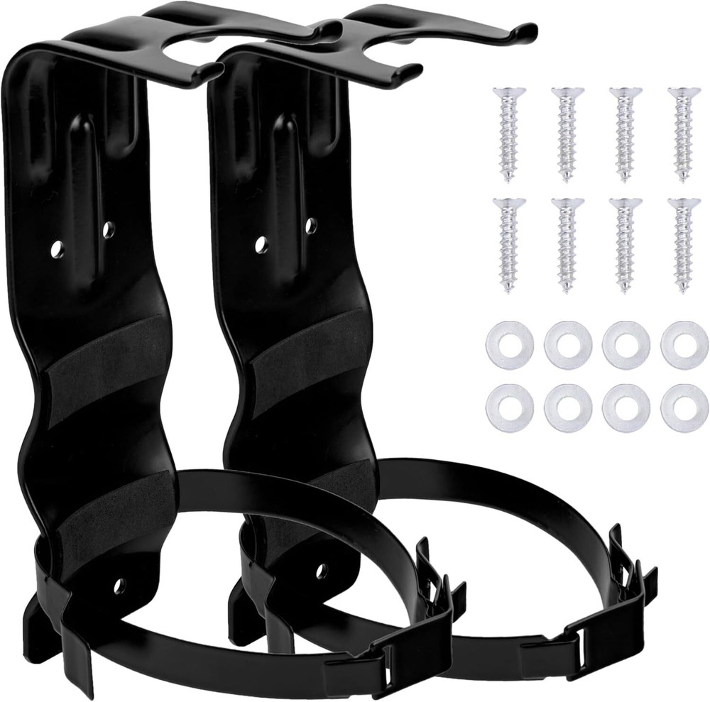 2 Pack Fire Extinguisher Brackets- 5 LB Wall Mount Black