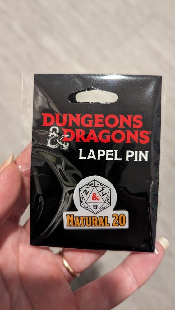 Dungeons And Dragons Natural 20 Lapel Pin