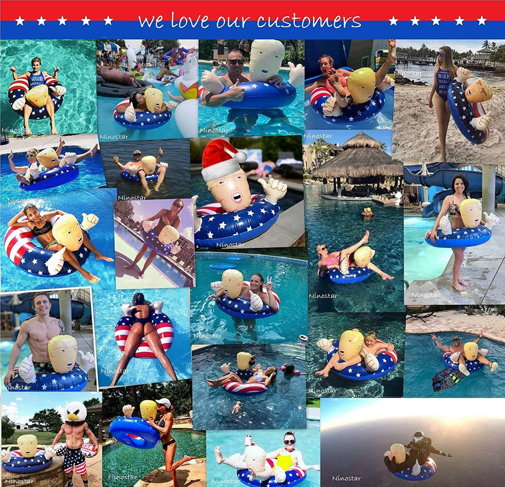 Inflatable Pool Float American Pool Float for Summer Pool Party - Fun Inflatable