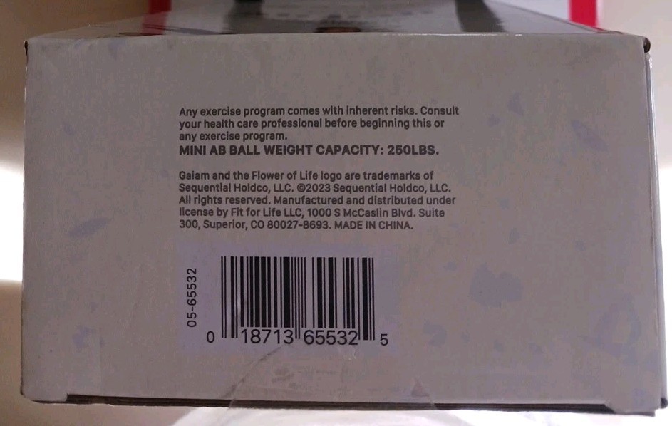 Gaiam Mini Ab Ball With Exercise Guide - New, Sealed