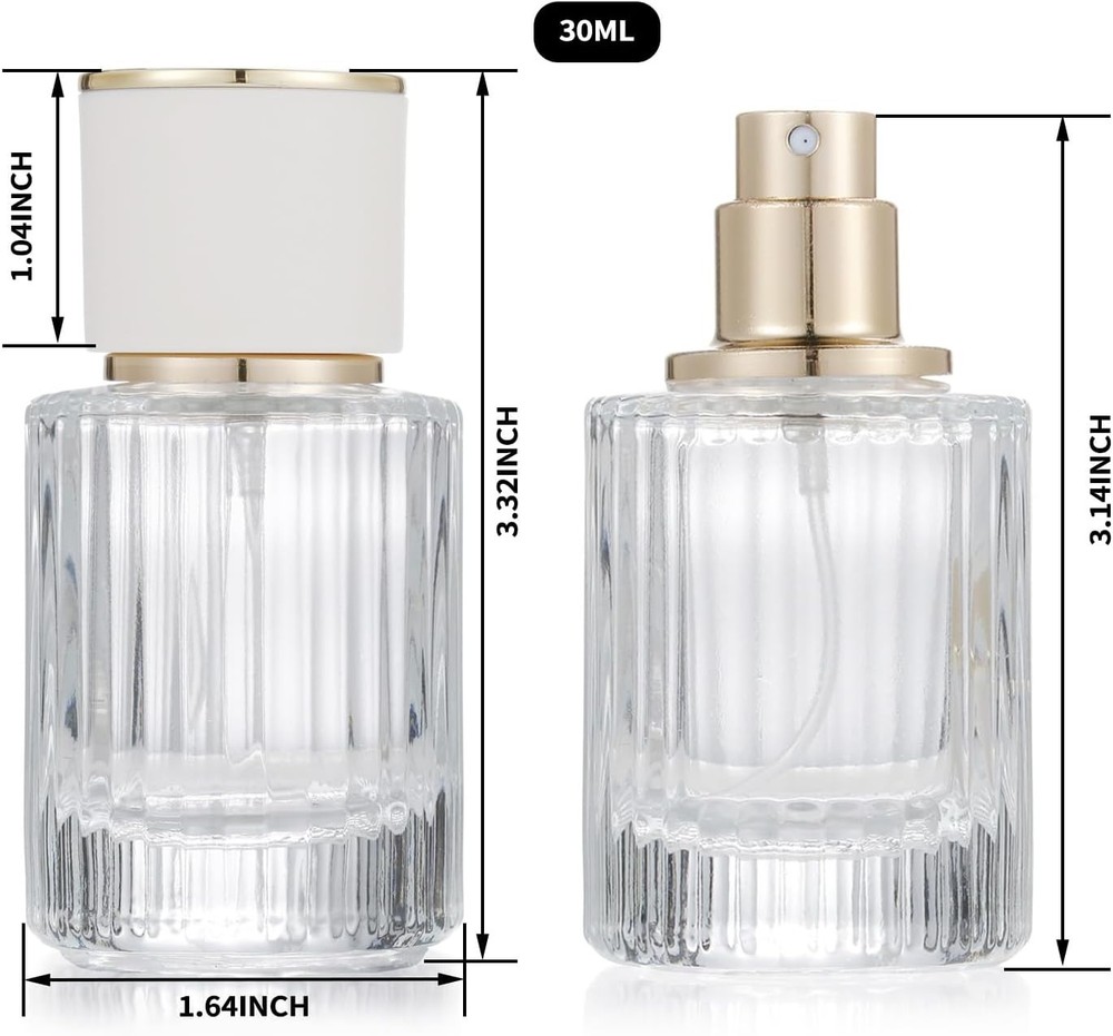 2 Pack 30ml Empty Perfume Spray Bottles, Refillable Fine Mist Atomizer Portable