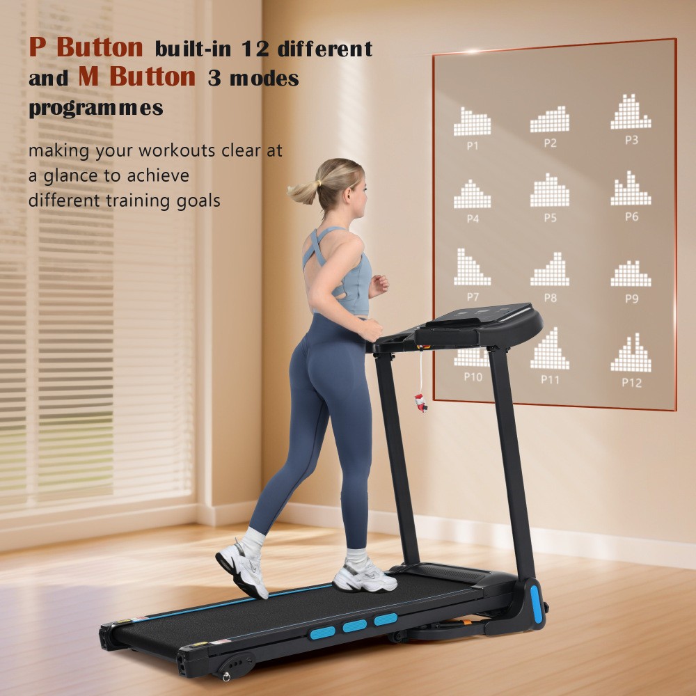 Home Treadmill w/Incline 3.5HP - Foldable, Bluetooth, HR Sensor, USB-C