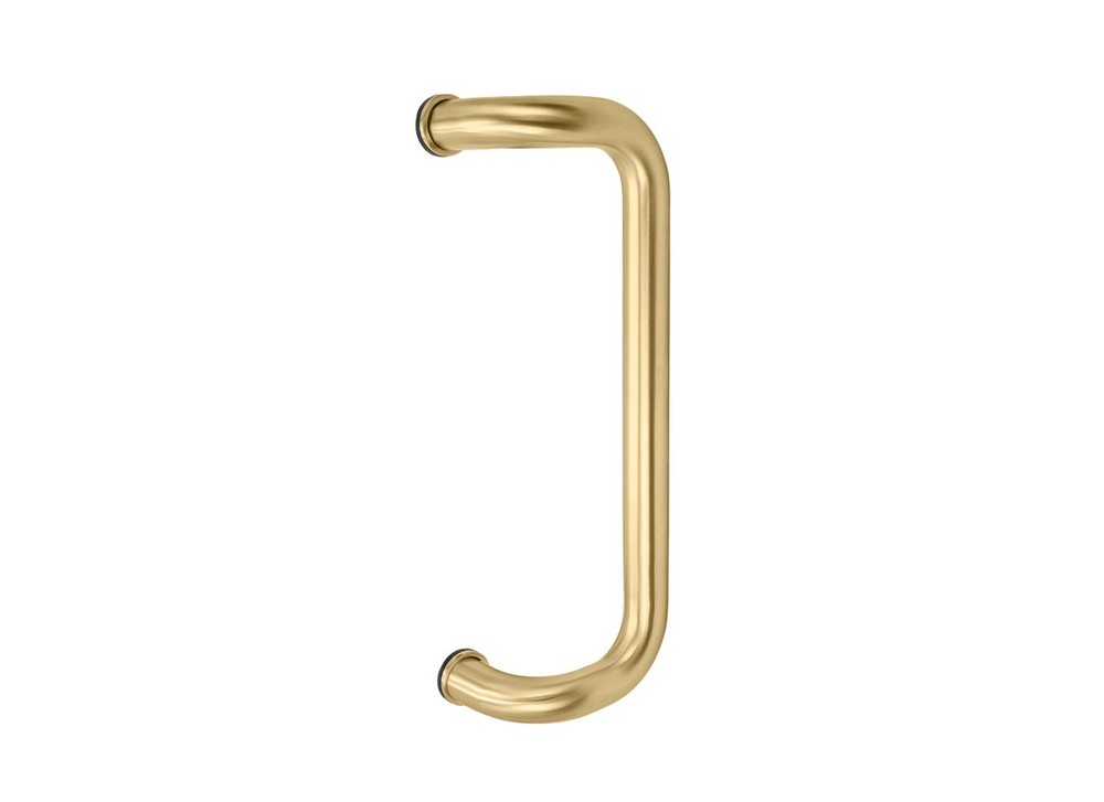 FHC 12" Offset Pull Handle 1" Dia Back to Back Polished Brass