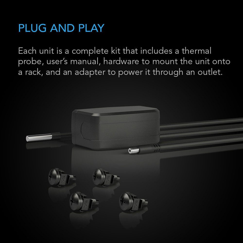 CLOUDPLATE T1-N , Rack Mount Cooling Fan Panel 1U Intake, AV Equipment 19" Rack